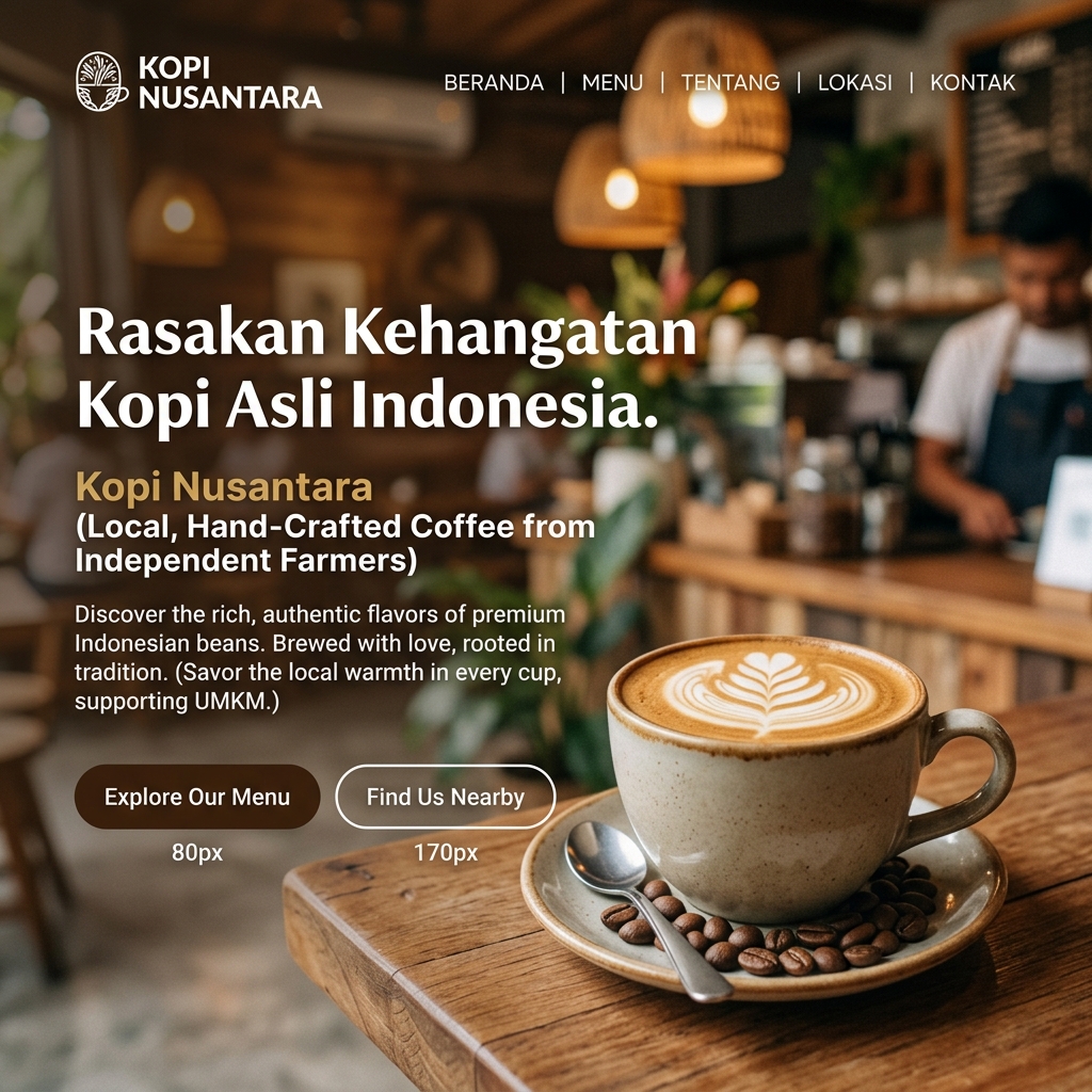 Contoh Website UMKM Kopi